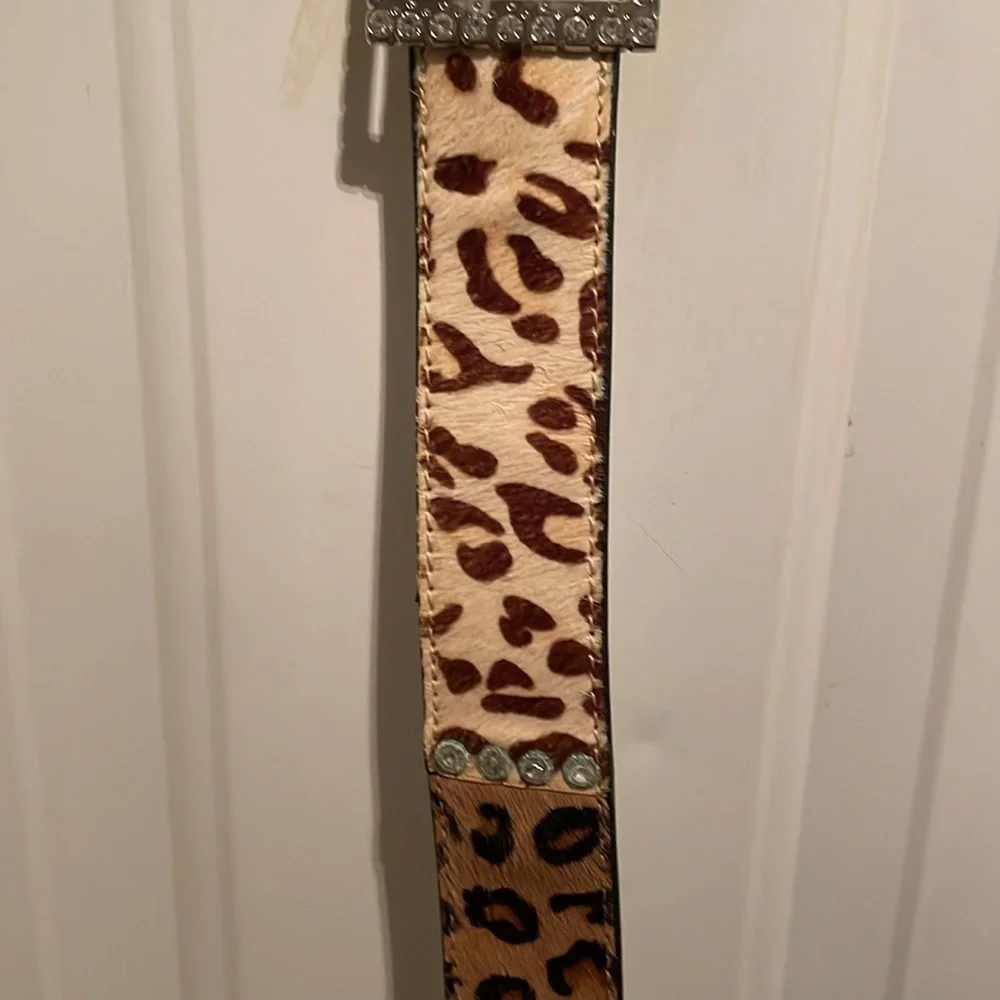 Vintage Faux Fur and Rhinestone Belt